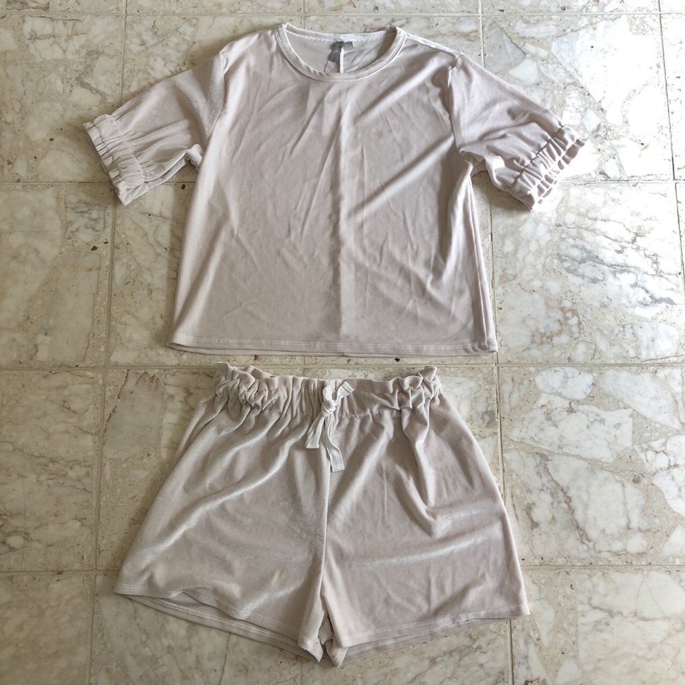 ASOS velvet shortie outfit